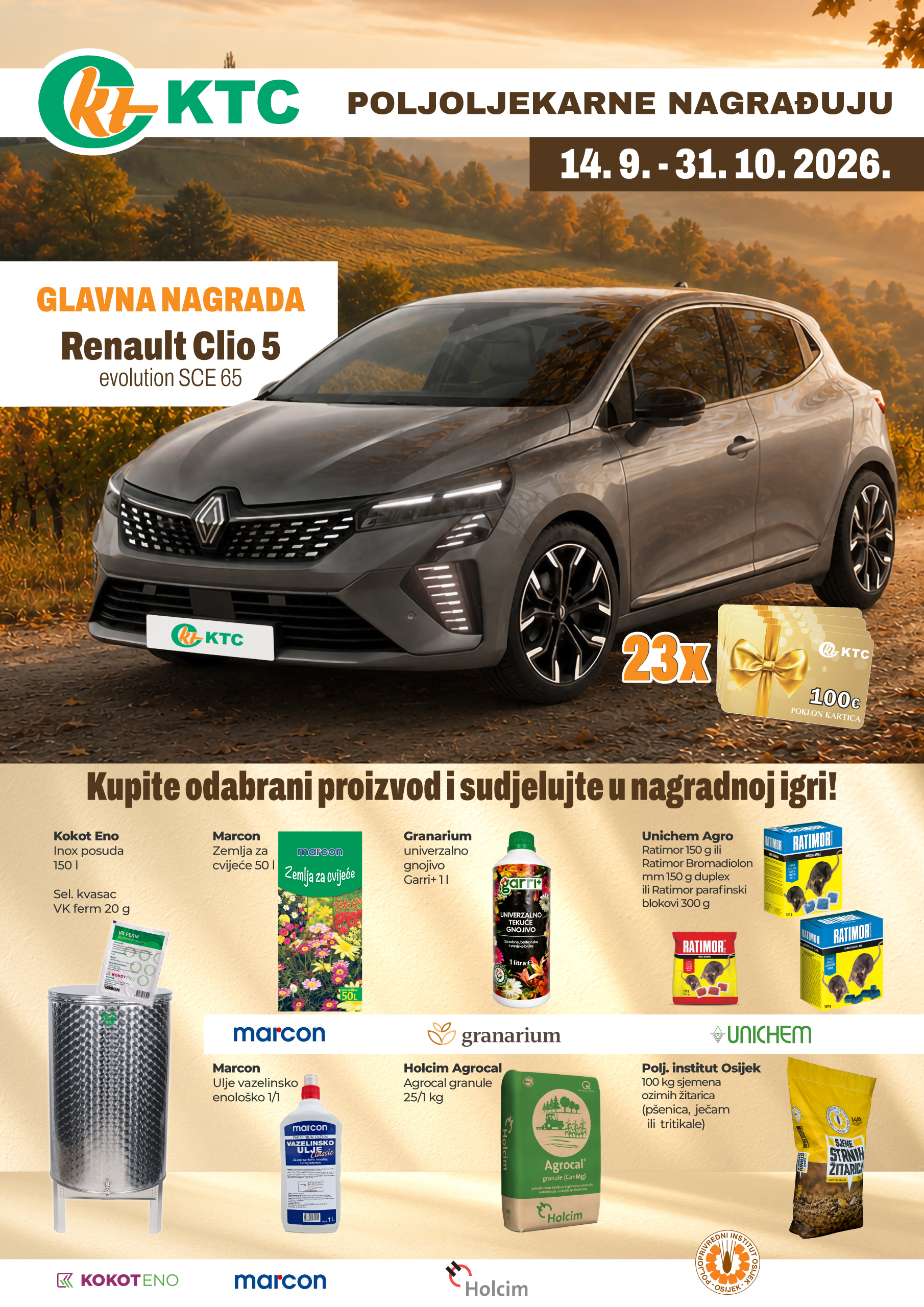 Nagradna igra KTC Poljoljekarne nagrađuju-jesen